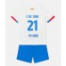 Barcelona Frenkie de Jong #21 Bortedraktsett Barn 2023-24 Korte ermer (+ Korte bukser)